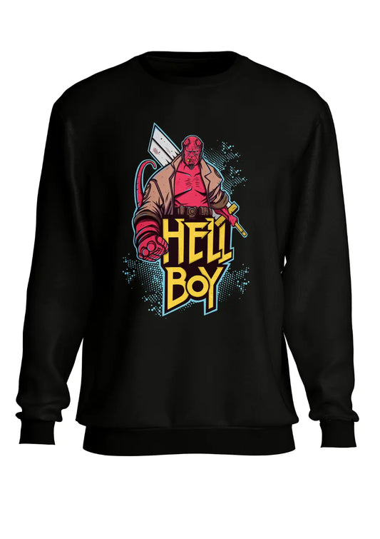 Felpa a Girocollo Supereroi Hellboy-0